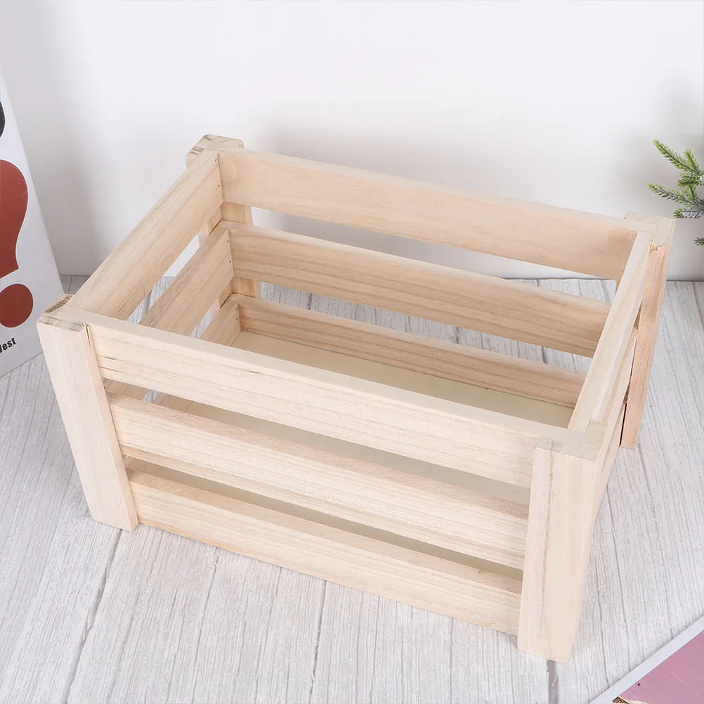 Hölzerne hohle Aufbewahrungsbox, Korb, Desktop-Organizer, großer Briefpapierbehälter für Büro, Zuhause, Display, Aufbewahrungsbox