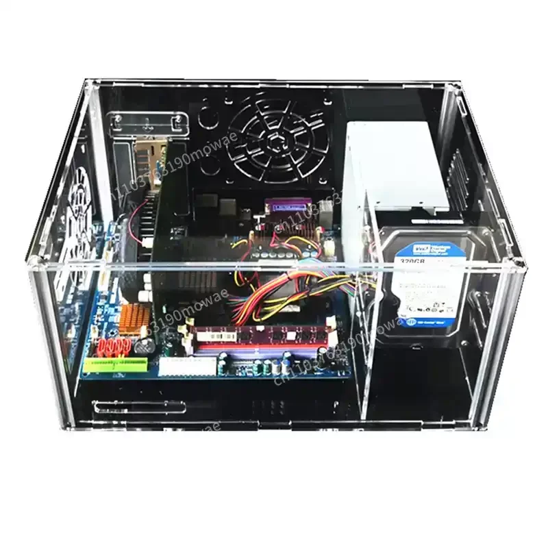 Fully enclosed desktop machine M-ATX plate machine host bracket computer case transparent acrylic DIY modified bracket