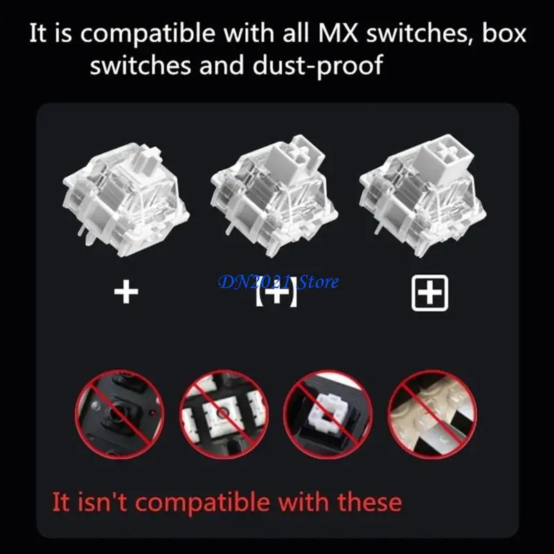 F3KE Anti Wear Foggy Transparency 19 Keycaps Set For Mechanical Keyboards Featuring Ergonomic