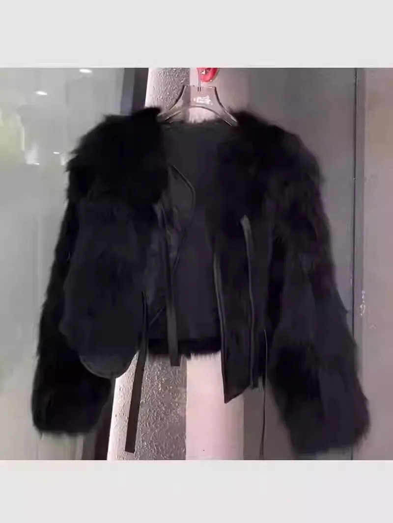Imitation Fox Fur Grass Coat Short 2026 Autumn/Winter New Women's Korean Version Loose Thicken Fur Small Fragrant Style Top