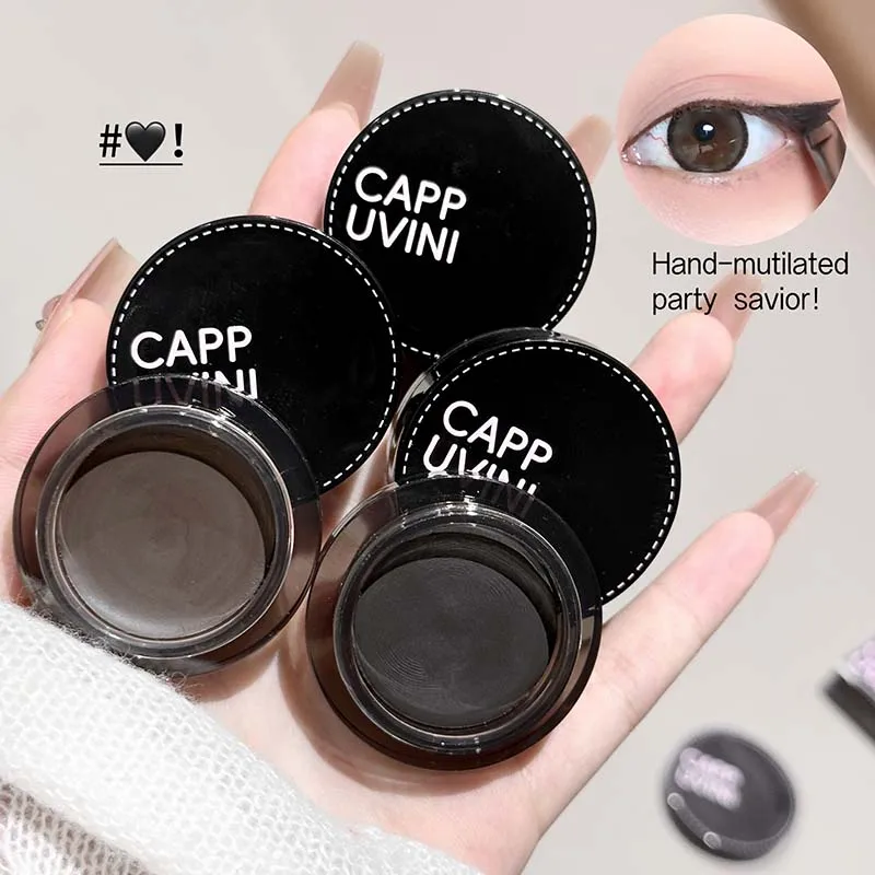 CAPPUVINI Eyeliner gel impermeabile - Trucco occhi dall'aspetto naturale a lunga durata a prova di sbavature, resistente al sudore, senza sbavature