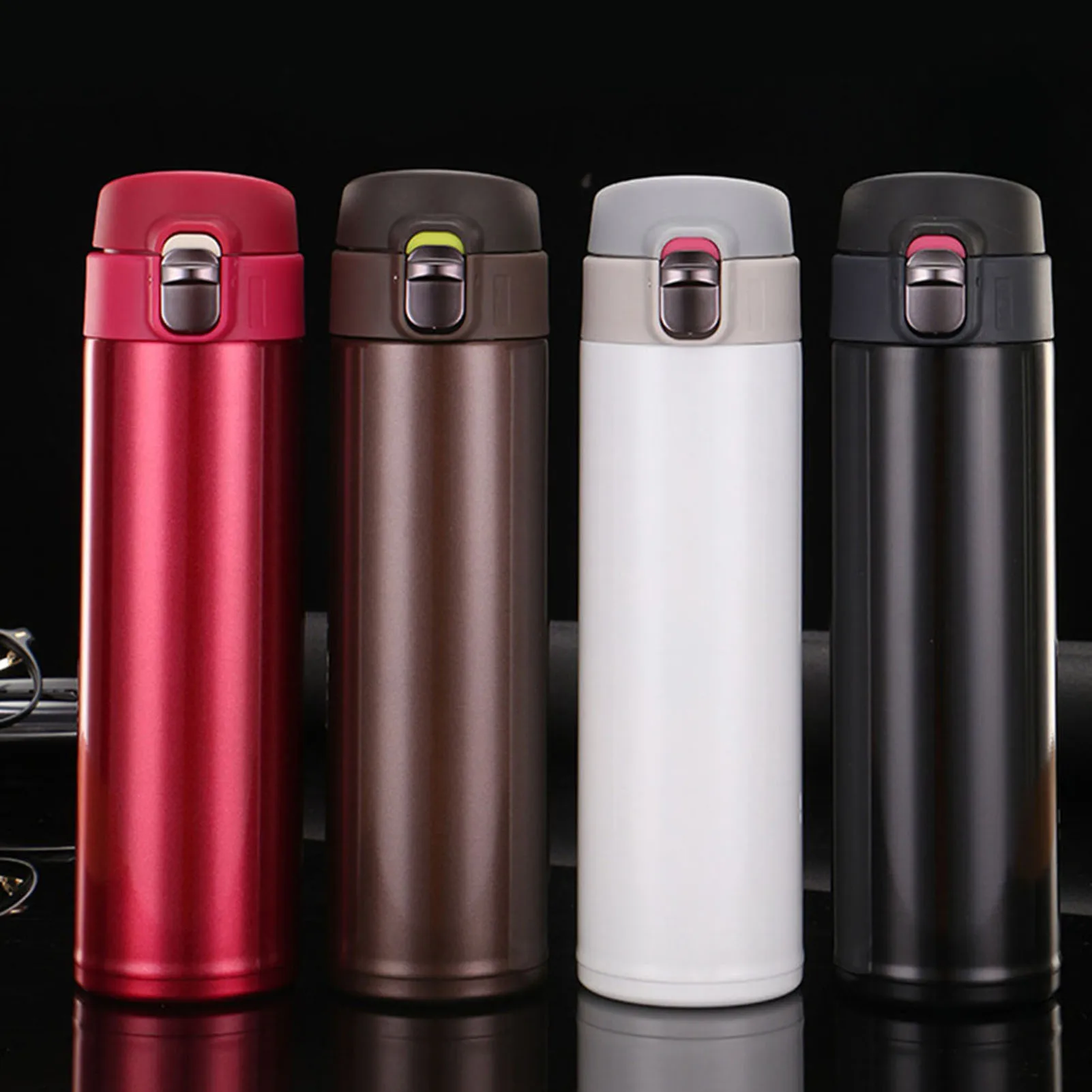 

Stainless Steel Water Bottle Thermos Mug Vacuum Insulated Portable Thermocup Coffee Tea Cups Drinkware For Outdoor Sport Fitness