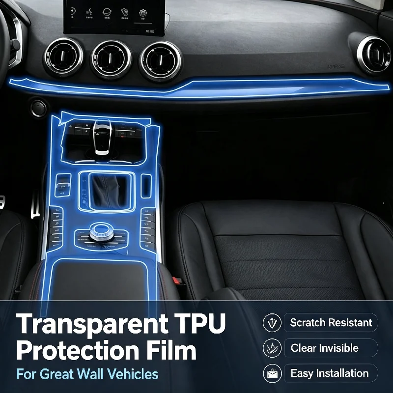 For Great Wall VV5 car interior protection center console gear shift invisible protective film modification special purpose film