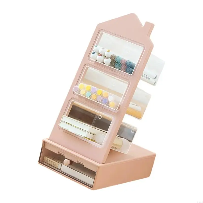 T5EAマルチファンクションペンオーガナイザーのデスクオーガナイザー引き出し3スロットスラントペンシルカップ大容量ペンシルオーガナイザー