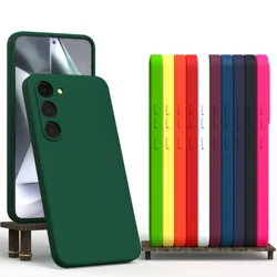 Original TPU Solid Silicone Phone Case For Samsung Galaxy S25 S24 S23FE S22 A56 A16 A55 A35 A25 A15 A14 A34 A54 5G Cover Cases