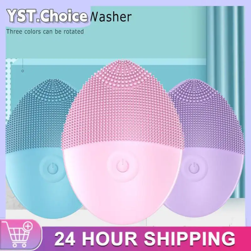 Electric Silicone Facial Brush Cleansing Skin Massager Face Brush Vibration Sonic Cleanser Deep Pore facial brush machine