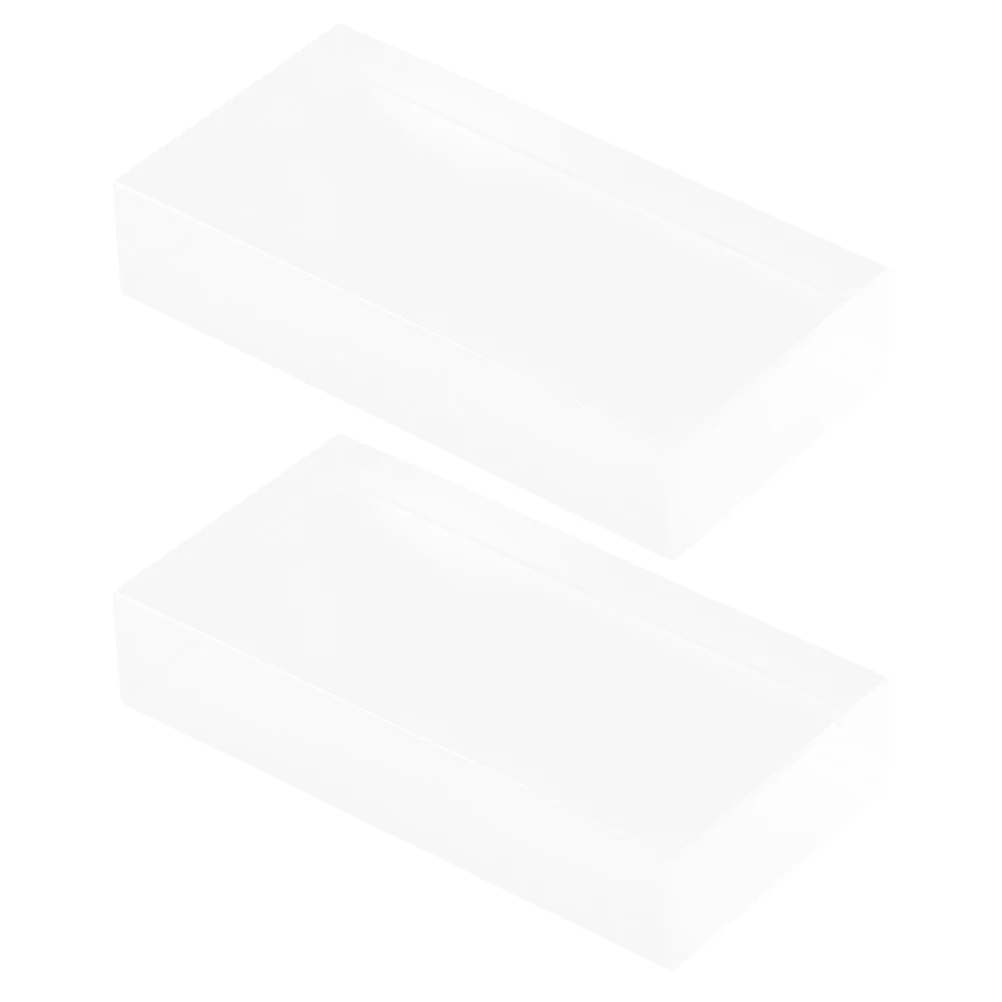 

2pcs Rectangular Glass Block Optically Clear For Light Refraction Physics Experiments Science Teaching Tools Classroom