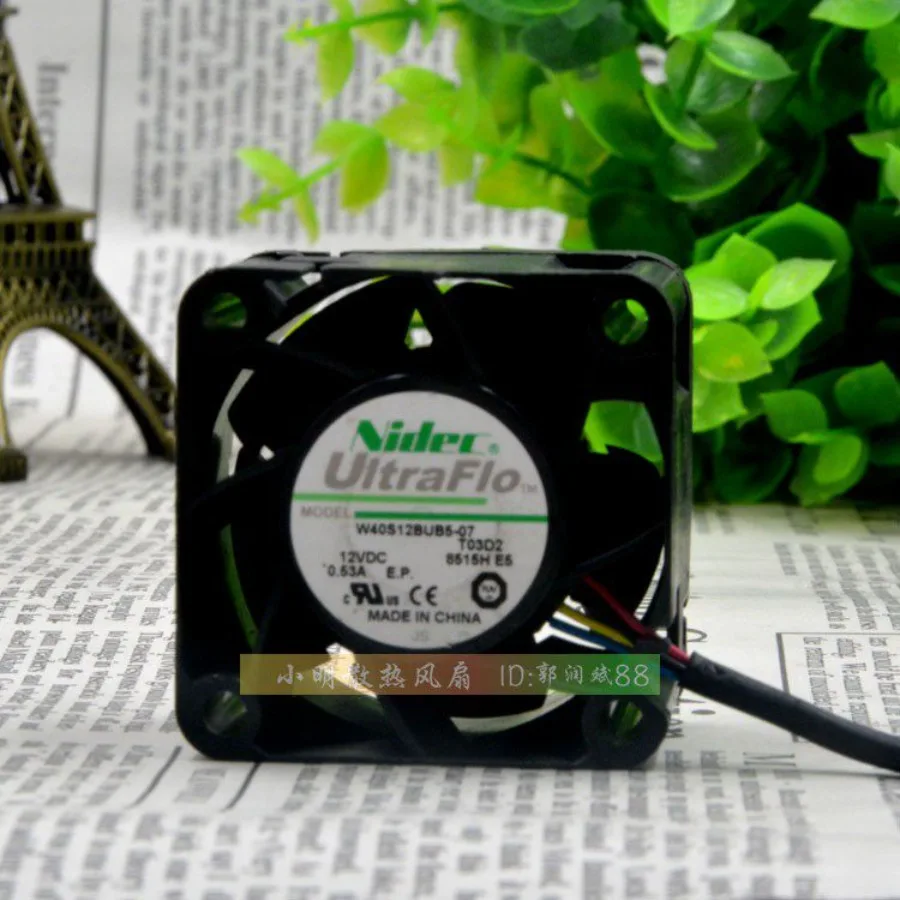 AA + original NIDEC 4028 12V 0.53A W40S12BUB5-07 large air volume double ball fan, wholesale negotiated price