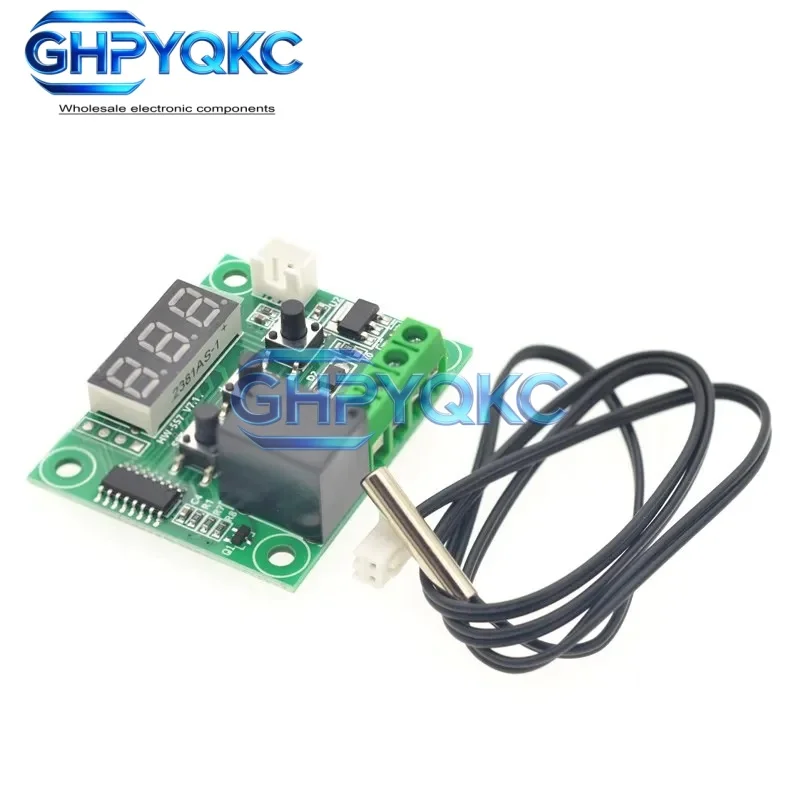 W1209 Digital Thermostat Temperature Controller Miniature Thermostat Temperature Control Switch Panel with Waterproof NTC Probe
