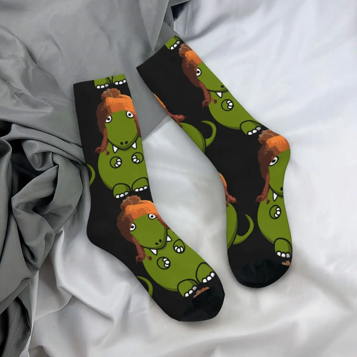 Feliz engraçado meias de compressão masculina um dinossauro no chapéu de jayne vintage firefly spaceship ficção científica série tv crew sock