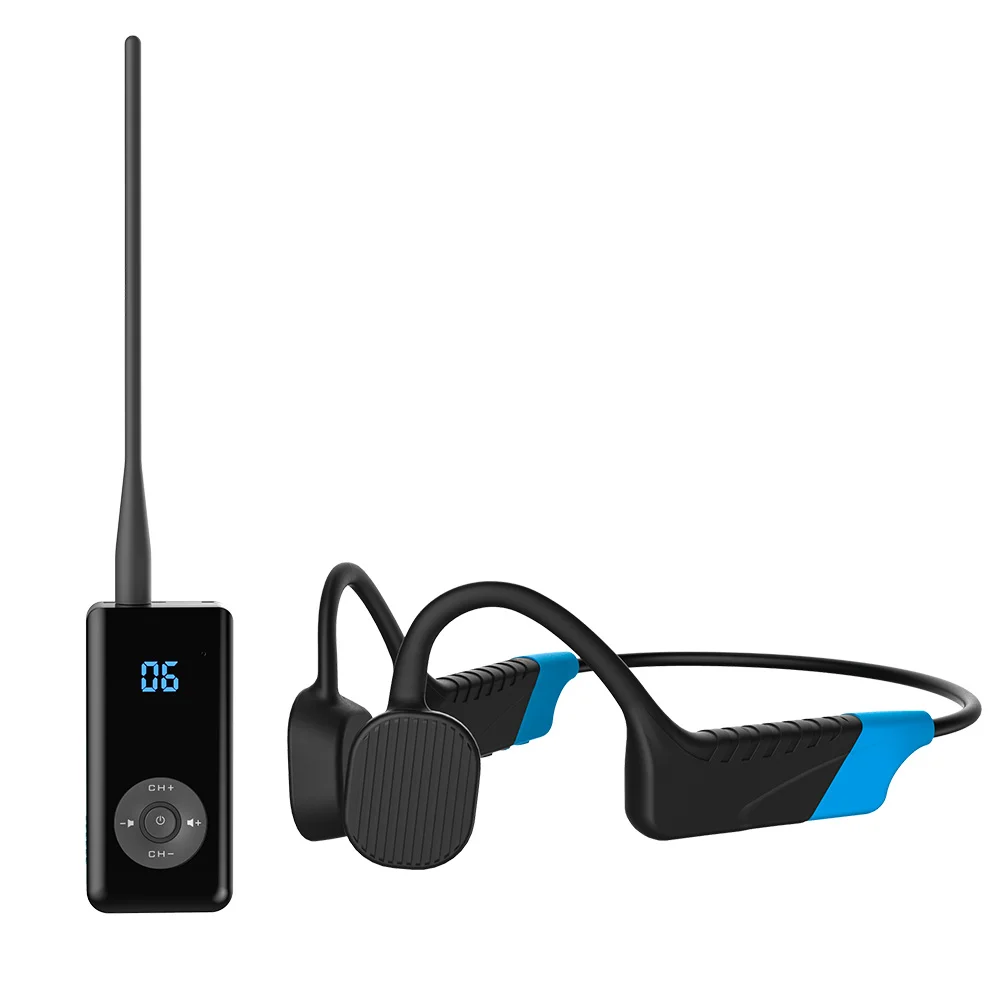 

High Quality Swimming Training Waterproof Wireless Headset Conduction Walkie Talkie Earphone