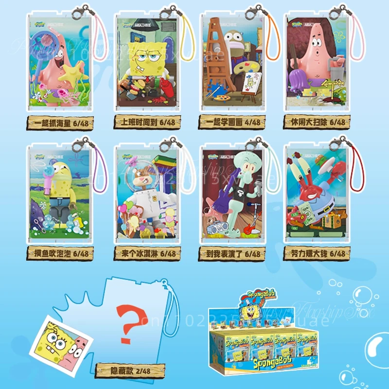Neue AREAX SpongeBob Bausteine Ornamente Anhänger Bikini Bottom's One Day Montage Box Baustein Spielzeug kinder Geschenk