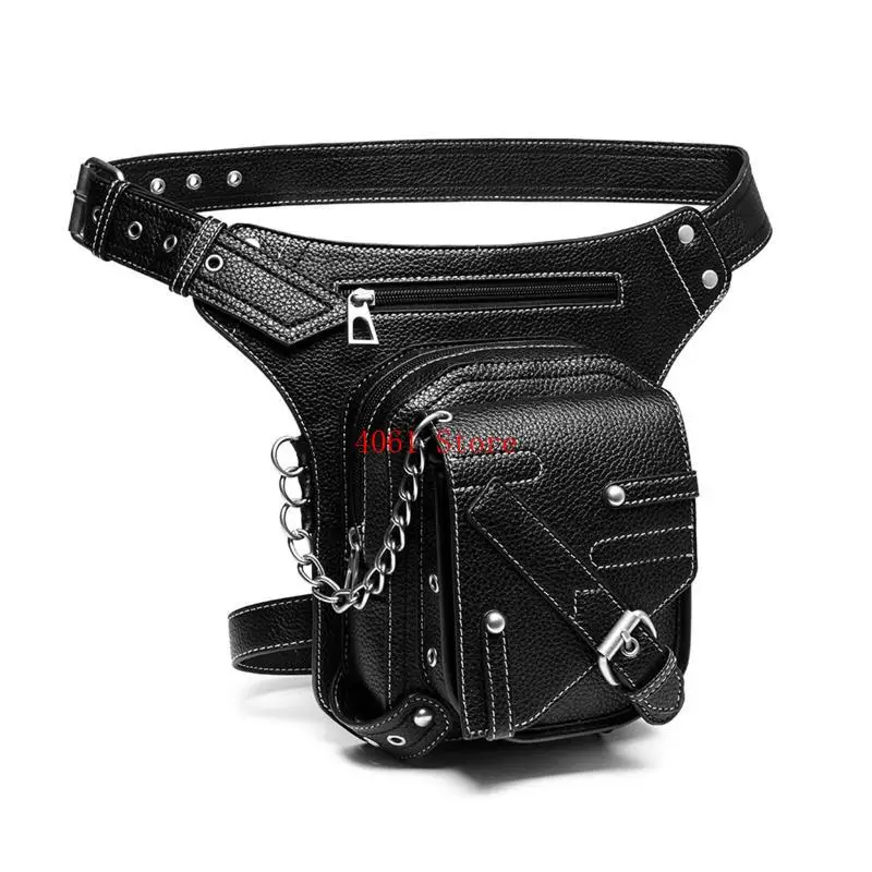 Túi thắt lưng steampunk Gothic Retro Motorcycle Túi da Crossbody Gói vai