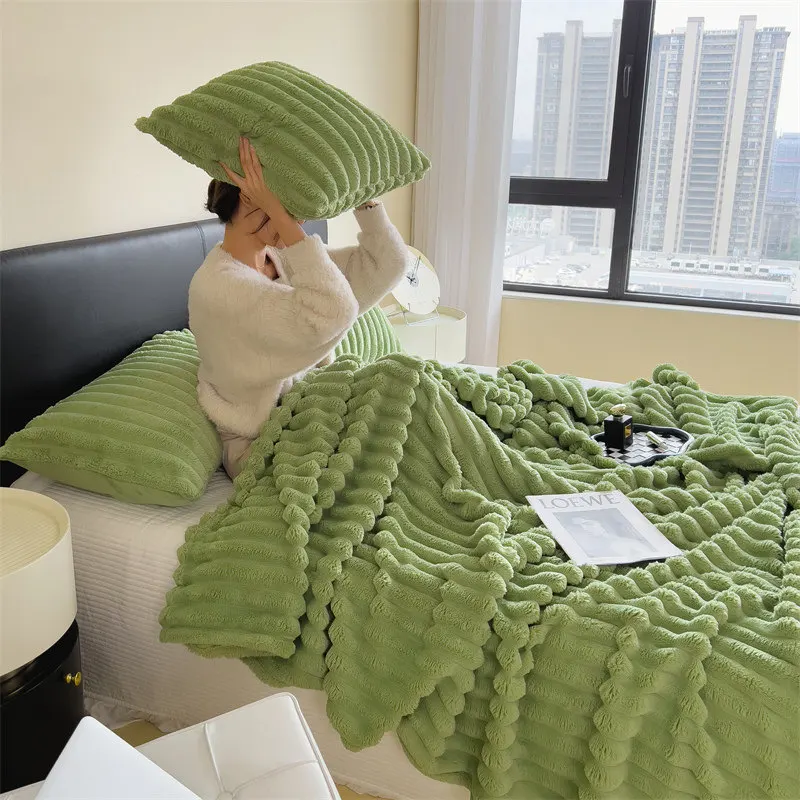 

Новое мягкое плюшевое теплое зимнее одеяло с резьбой, толстые уютные покрывала и покрывала для кровати, дивана, одеяло, одинарный размер для пары