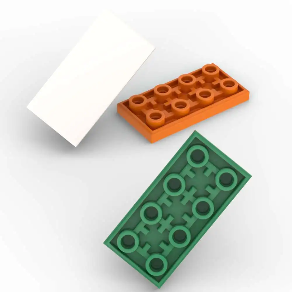 MOC 10PCS 3395 Modified 2x4 Inverted Tile Building Block Light Panel Plate Replaceable Bricks Toys Adults Boys Special Day Gifts