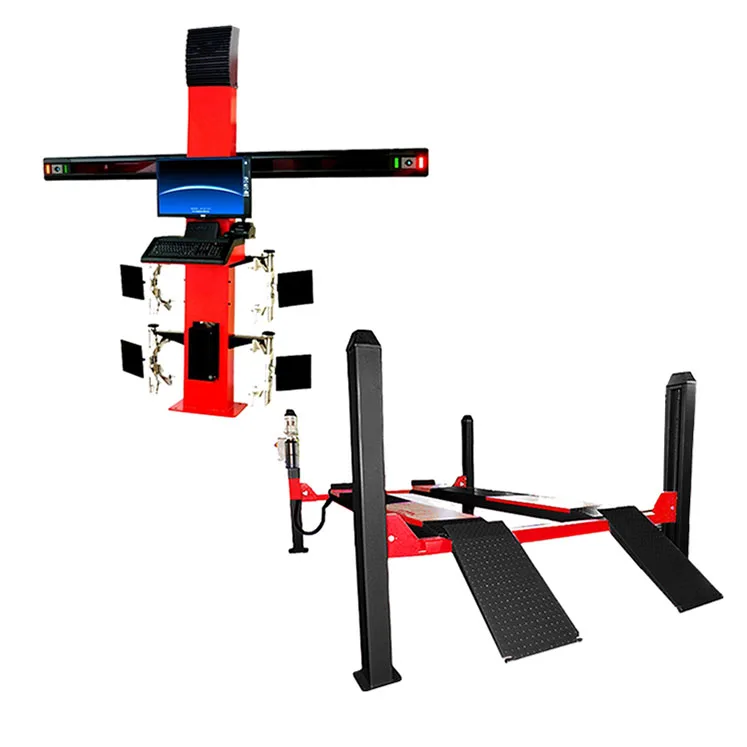 CE approved high quality 3D wheel alignment with 4 post car lift Combo