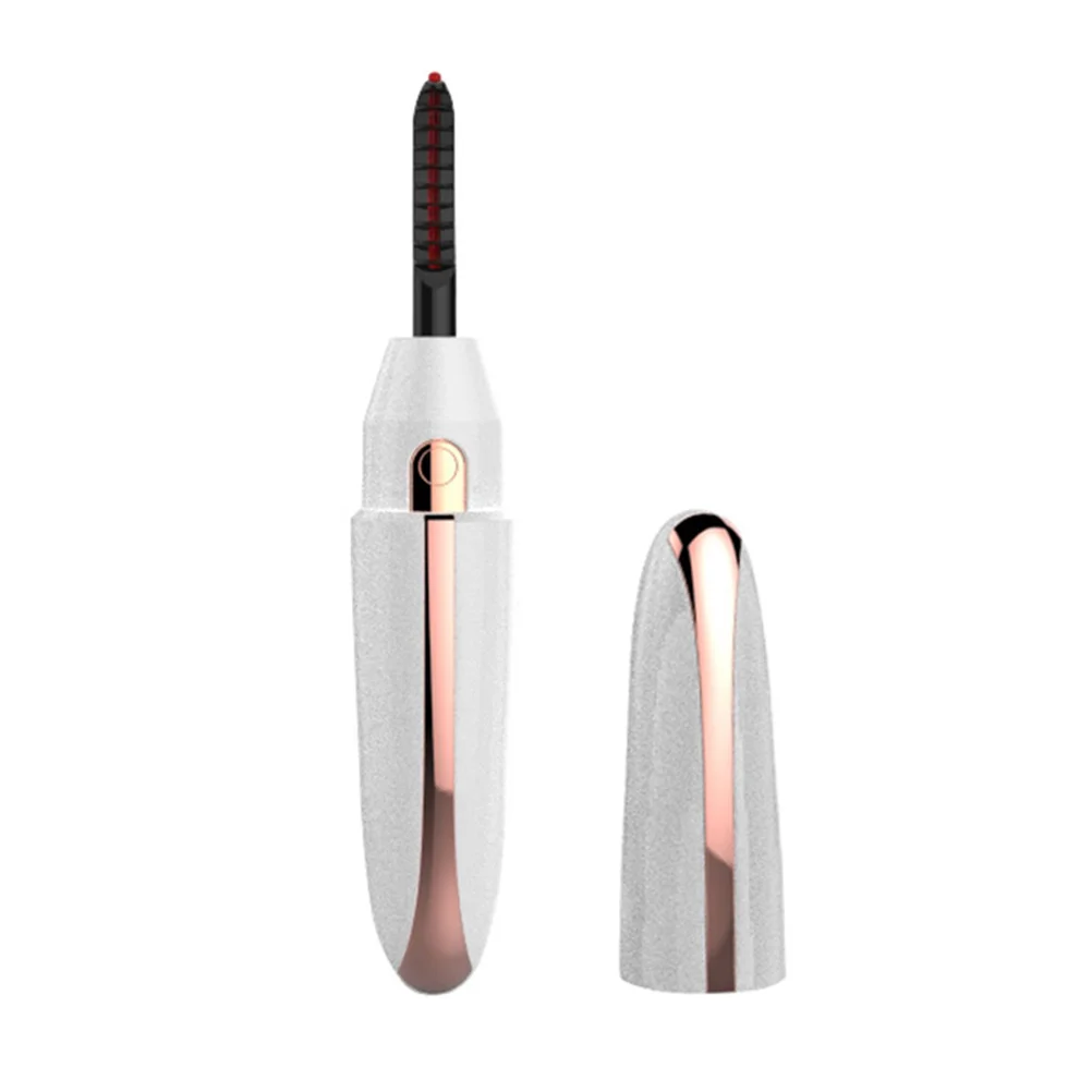 

Electric Eyelash Curler Heating White Compact Portable USB Charging Makeup Tool Long Lasting eyelashes curling travel easy