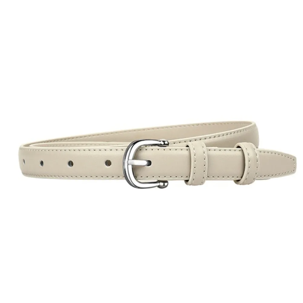 

Alloy Buckle Leather Fashion Belt Slender Adjustable PU Leather Waist Belt Simple Belt Accessories Korean Style Waistband