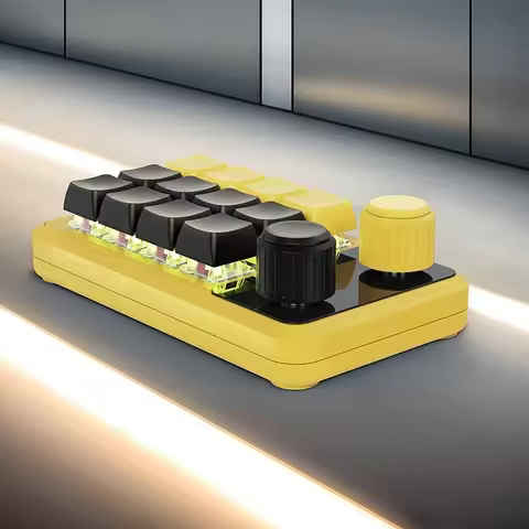 2.4G Wireless Macropad Macro Mechanical Keyboard Custom RGB 2 Knob 12 Keys Mini Button Photoshop Gaming Keypad Mechanical