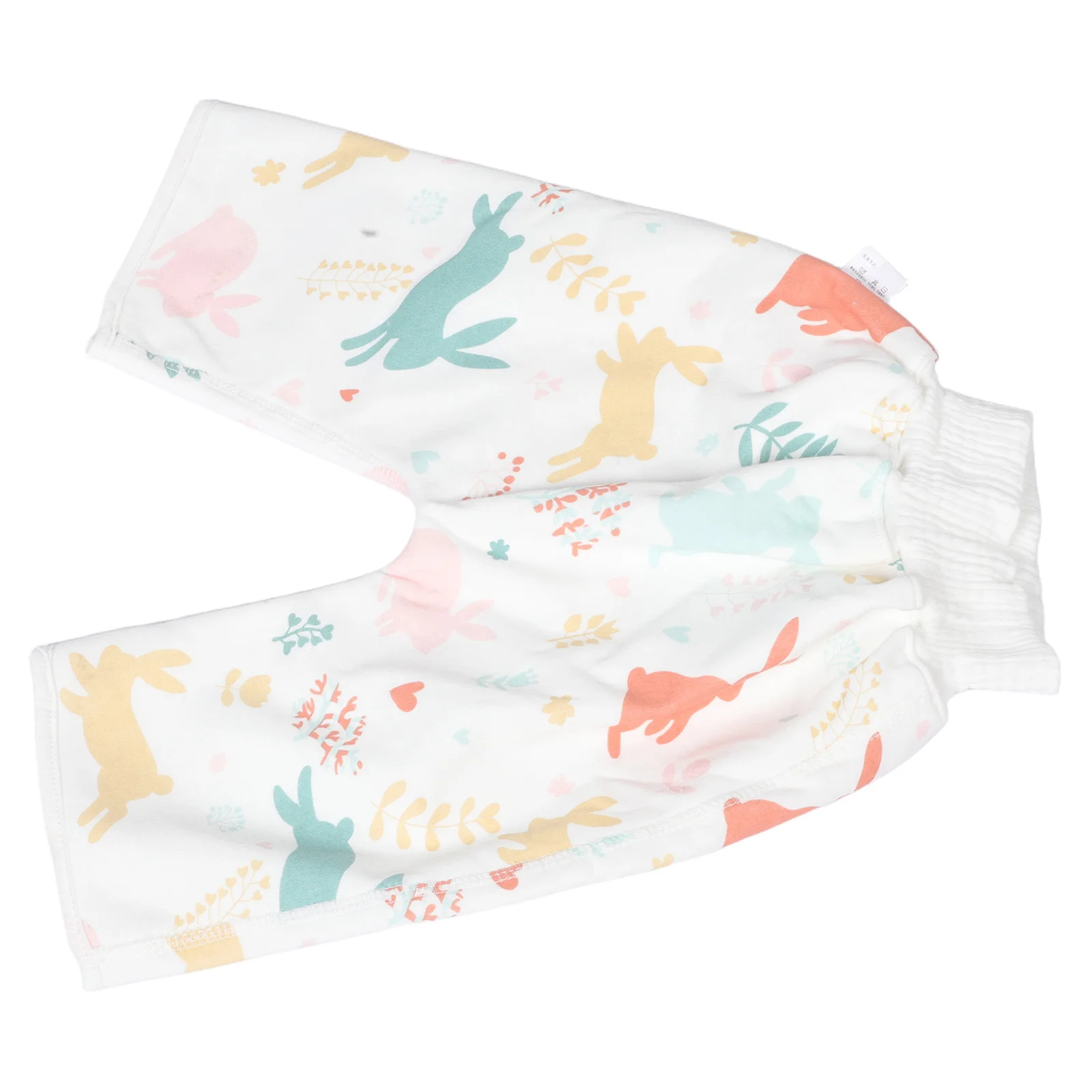 Calças de treinamento impermeáveis para crianças, respiráveis, à prova de vazamentos, padrão de coelho de desenho animado, calças noturnas para meninos e meninas