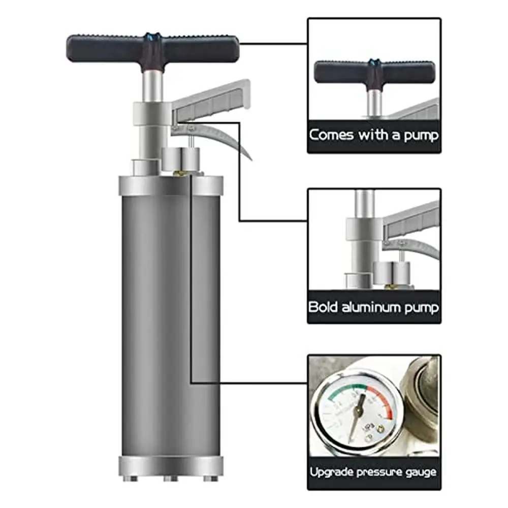 Aluminum Cylinder Drain Blaster Toilet Plunger Pressure Pump Cleaner Unblocker Kit For Bathroom Kitchen Shower Sink Toilet Drain