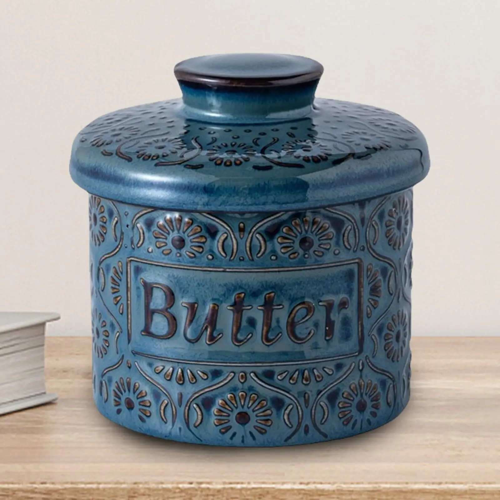 Butter Dish Butter Box Vintage Style Multifunction Cheeses Storage Jar Storage Container for Kitchen Countertop Home Use