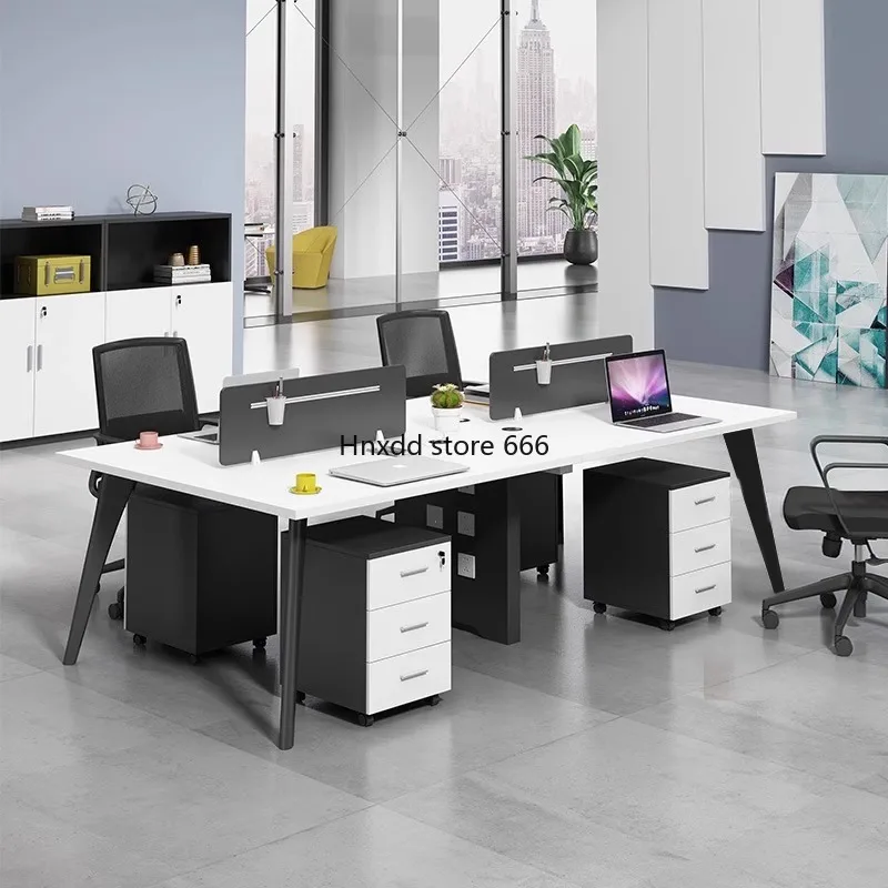 Staff office desk and chair combination thickened steel frame simple and modern