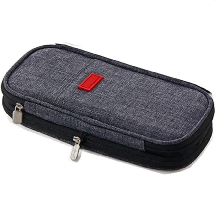 Grote opbergdoos voor etui, pennenzak met ritssluiting, organizer met grote capaciteit voor kantoorreishouderdoos