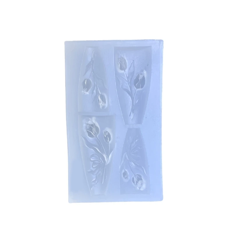 Silicone Art Molds Featuring Flower Inspired Manicures Silicone Stamping Molds Handmade Tool for Nail Art