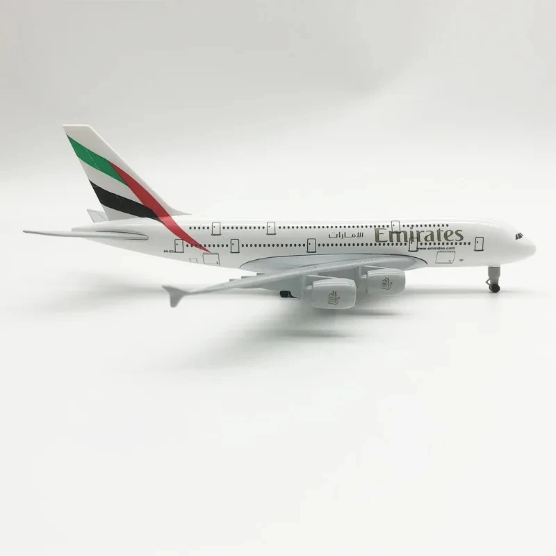 20Cm Vliegtuig Airbus Legering Vliegtuig Model Emiraten Airbus A380 Hars Vliegtuig Model Cadeau Voor Vrienden