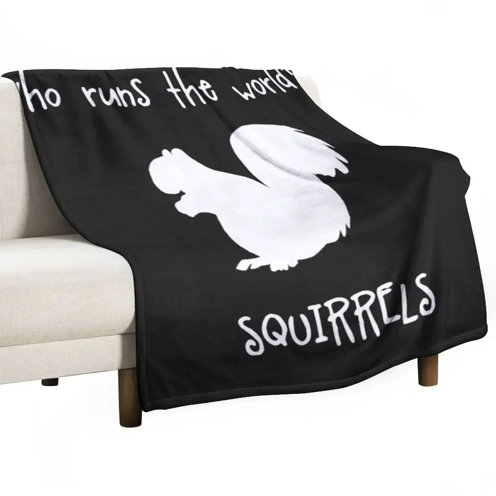 Who runs the world? SQUIRRELS Throw Blanket Polar Flannel Fabric Tourist Shaggy Stuffeds Luxury Thicken Blankets