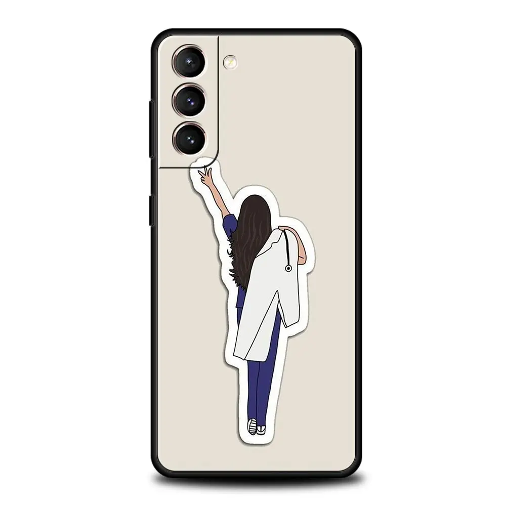 Phone Case For Samsung Galaxy S24 S23 Ultra S22 S21 S20 FE 5G S10 S10E S9 Plus S8 Soft Black Cover Doctor Nurse Medical Medicine