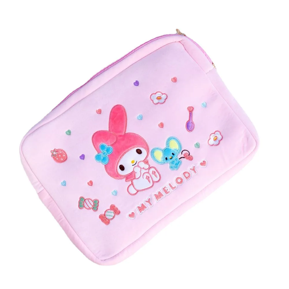 Kuromi-funda de felpa con dibujos animados de Hello Kitty para tableta portátil, bolsa para iPad Air 4, Ipad Pro 9,7, 10,8, 13, 14,5, 15 pulgadas