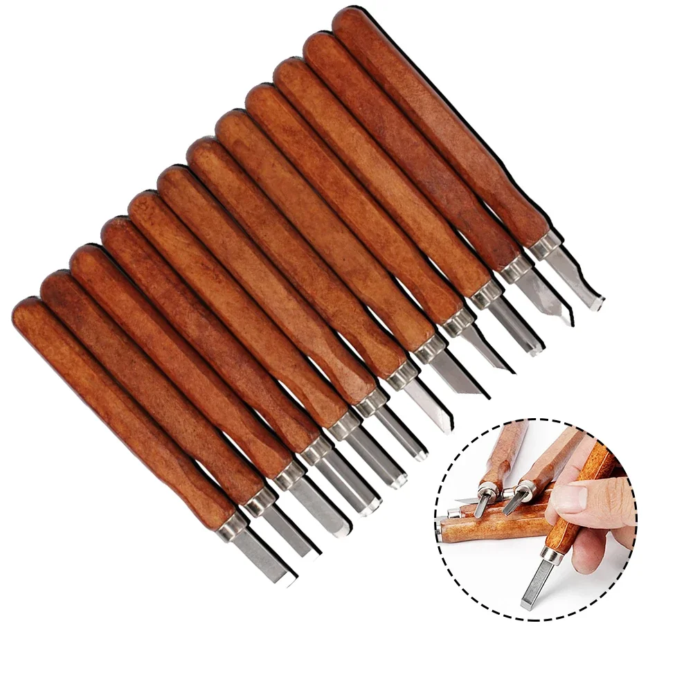 

12pcs Wood Carving Tools Chisel Woodworking Carving Cutter Hand Tool Set Wood Carving Chisel DIY Peeling Woodcarving