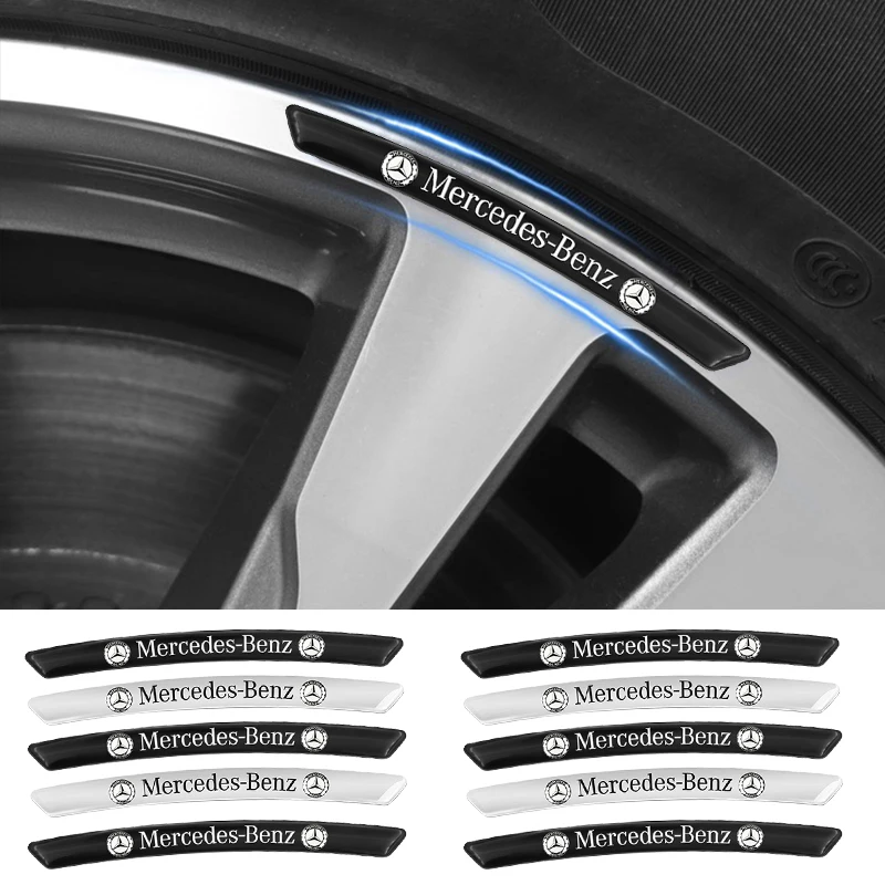 4Pcs Metal Car Wheel Hub Sticker Decorative Accessories for Mercedes Benz W203 W204 W205 W206 W212 W213 W222 W223 E300 C200