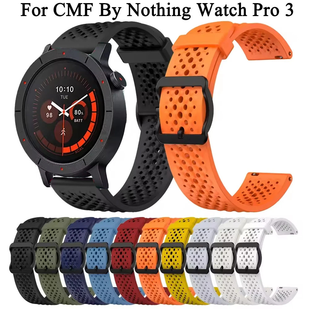 �y�Z�[�����zCMF By Nothing Watch Pro 3�p�V���R���������o���h 22mm�ACMF Watch Pro 3/2/1�Ή� �ʋC���u���X���b�g