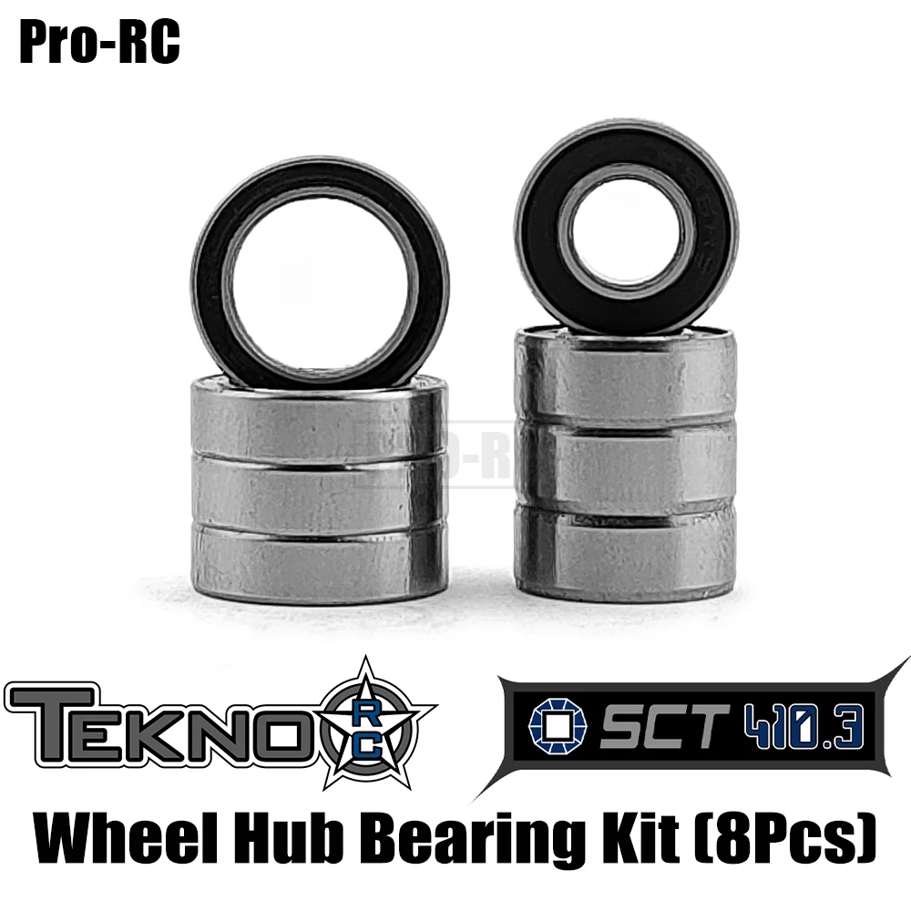 For Tekno SCT410.3 1/10th Competition Short Course Truck Wheel Hub Sealed Bearing Kit (8Pcs) Rc Car Uprade Parts