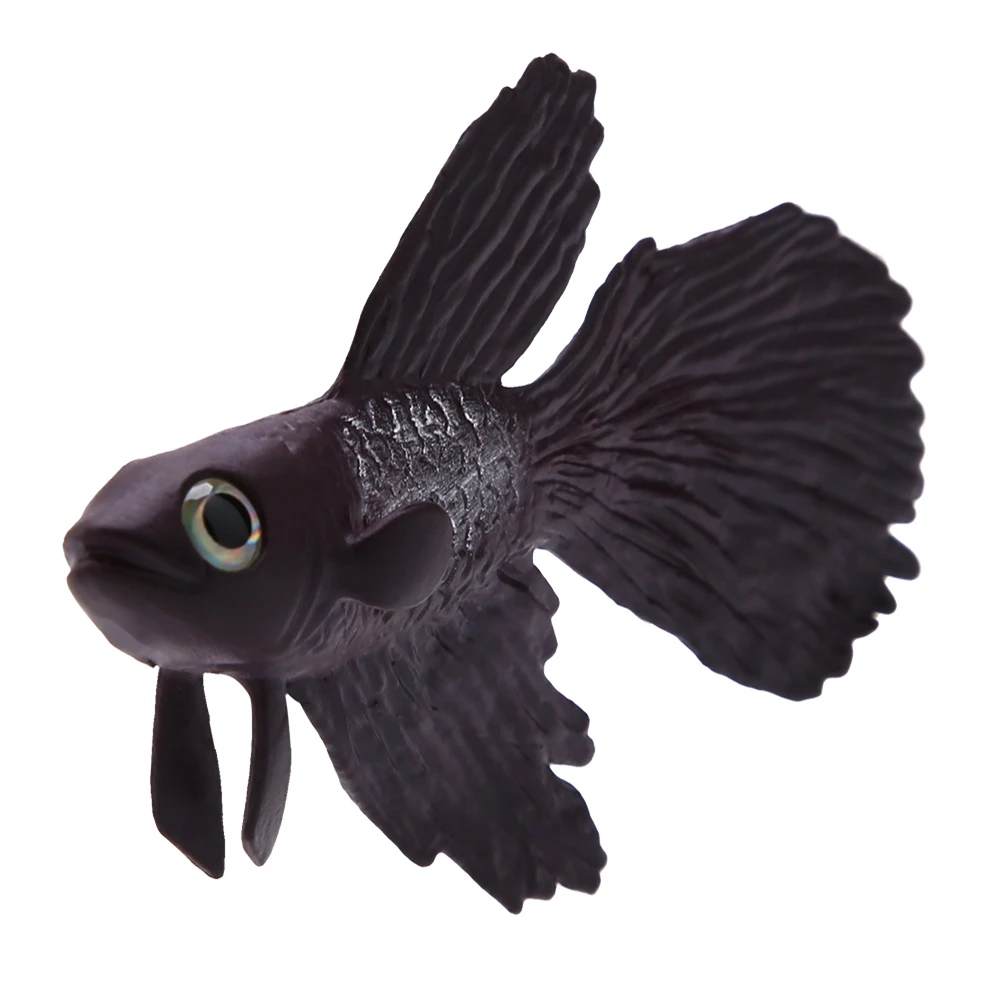 Aquarium Decoration Funny Artificial Silicone Small Fish Fish Tank Ornament Brown Betta Fish