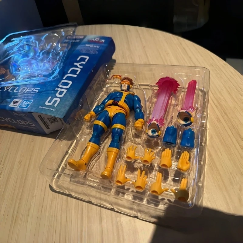 Figura de Acción Articulada de PVC de Bandai S.H.Figuarts X-Men Cyclops Gamerverse, Juguete Coleccionable