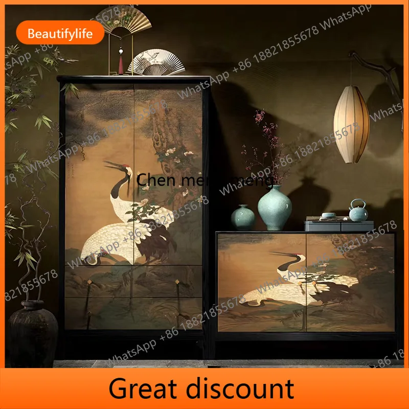 

D53 Solid wood chest locker wardrobe bedroom home Song Dynasty aesthetic style dining side living room decoration