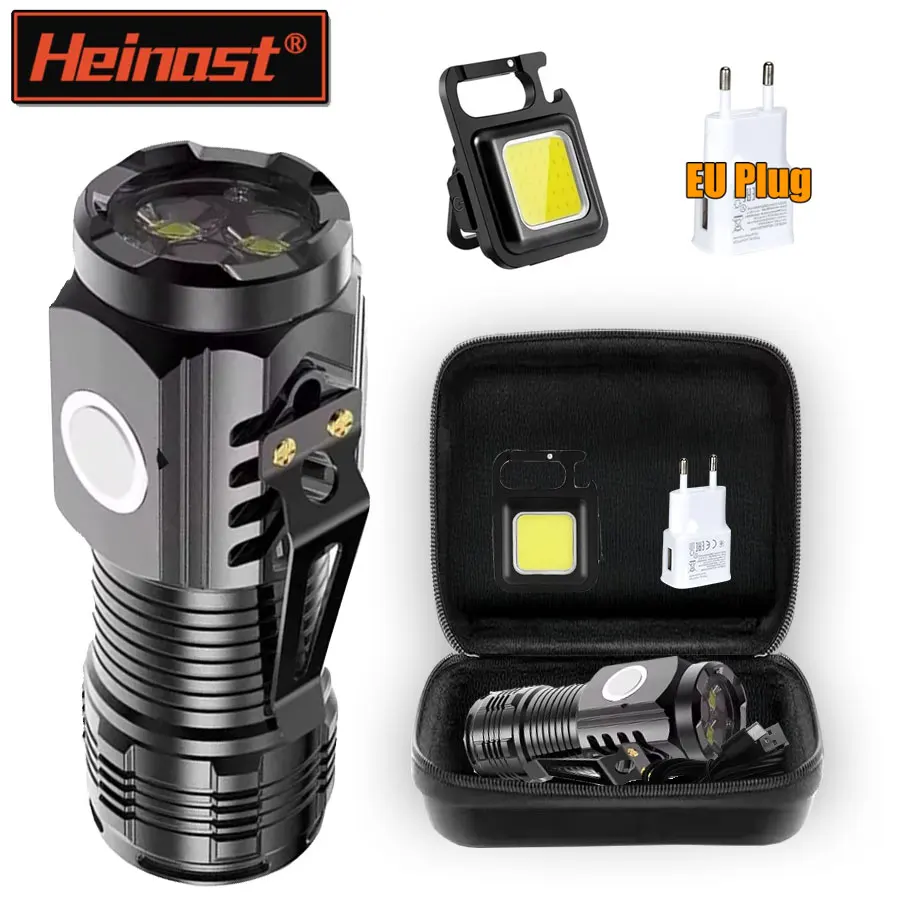 1/2PCS/A Set Portable Super Bright Mini Flashlight Night Walking, Rechargeable Waterproof Emergency Spotlight Outdoor Torch