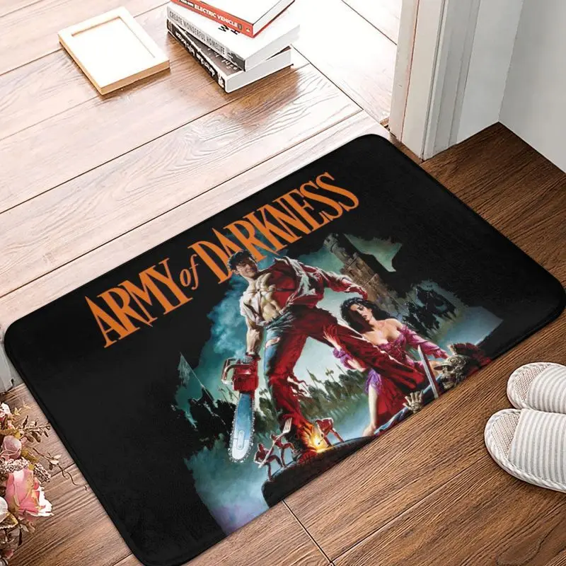 

Custom Army Of Darkness Sam Raimi Doormat Non-Slip Entrance Floor Door Mats Horror Movie Evil Dead Garage Rug Carpet Footpad