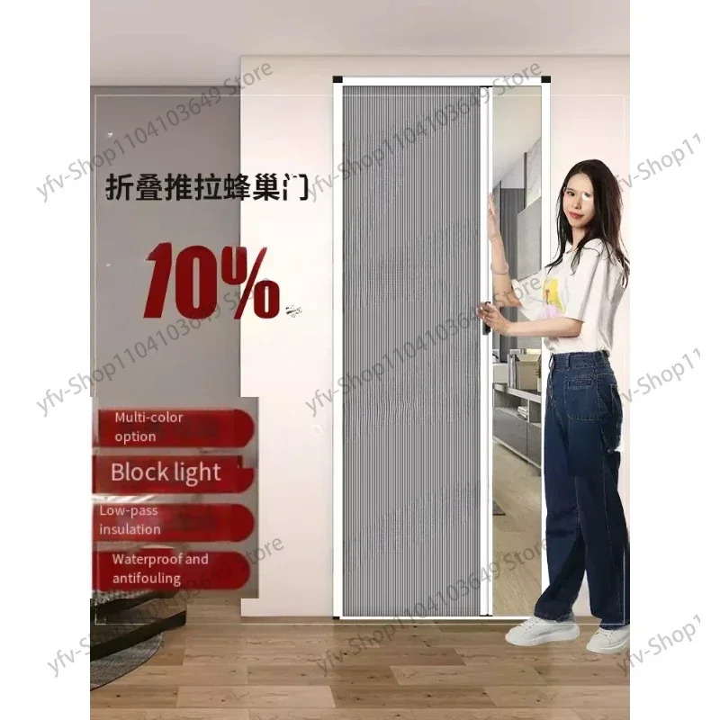 Folding Door, Kitchen Sliding Partition Curtain, Invisible and Installation Free, Simple Bathroom, Bathroom, Bathroom