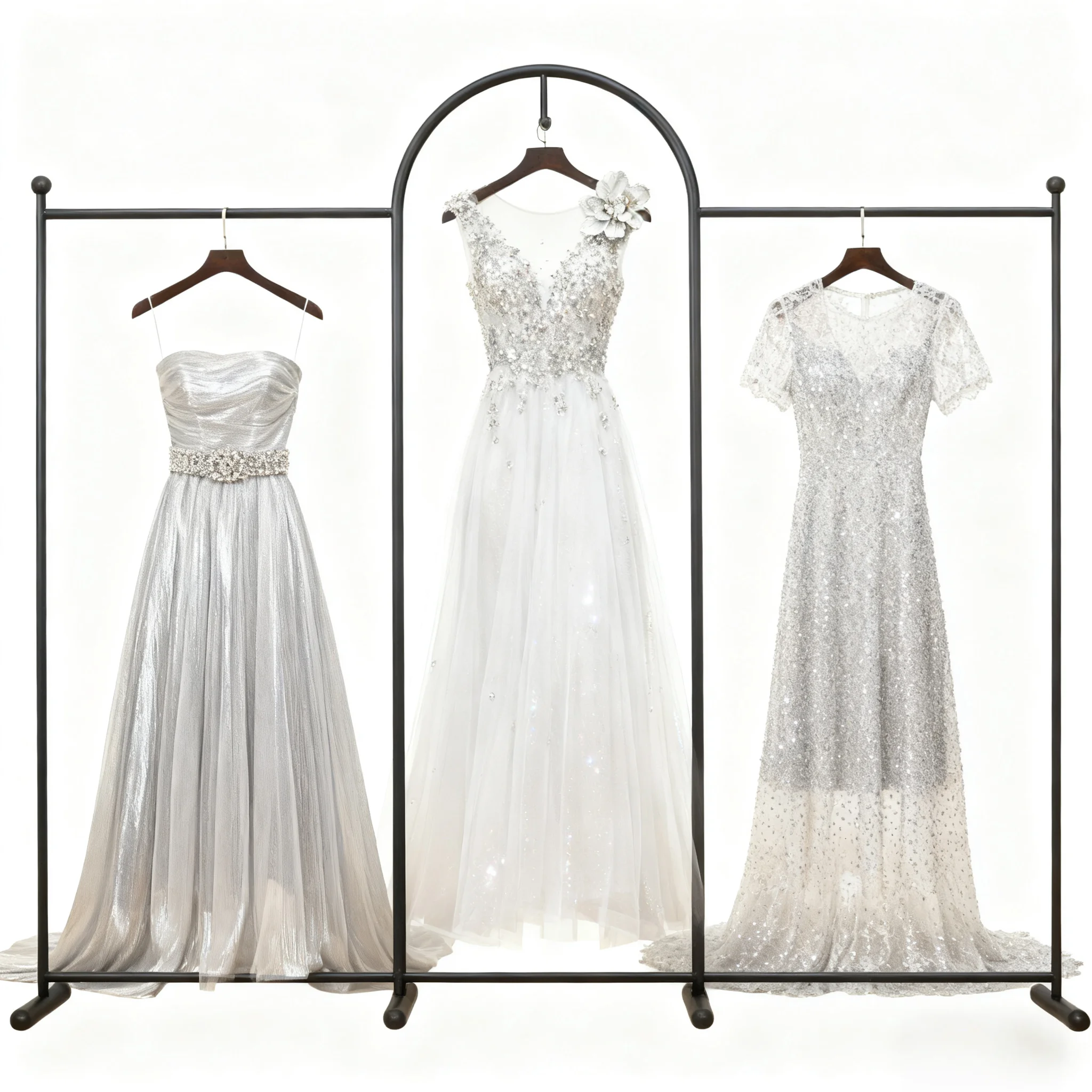 custom-eco-friendly-for-high-end-wedding-dress-gown-display-rack-easy-assembly-modern-simple-arch-design-iron-floor-rack