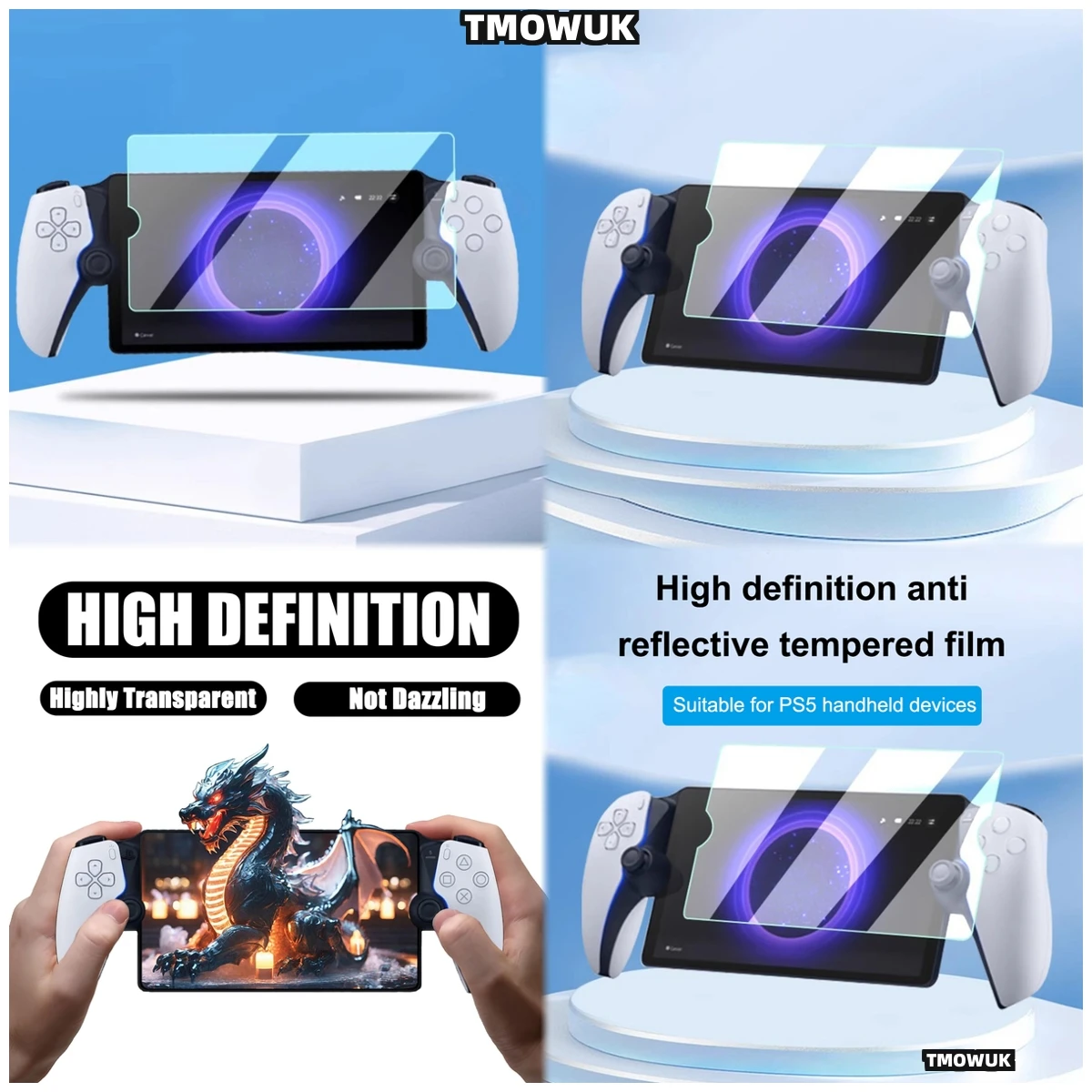 

Sturdy Tempered Glass For Sony PlayStation Portable PS5 Anti-Scratch Handheld Game Accessories