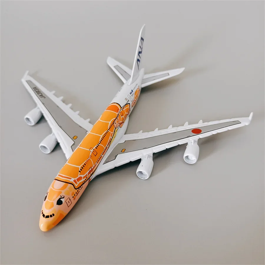 16cm Alloy Metal Japan ANA Airbus A380 Cartoon Sea Turtle Airlines 1/500 Scale Diecast Airplane Model Plane Aircraft Aeroplane