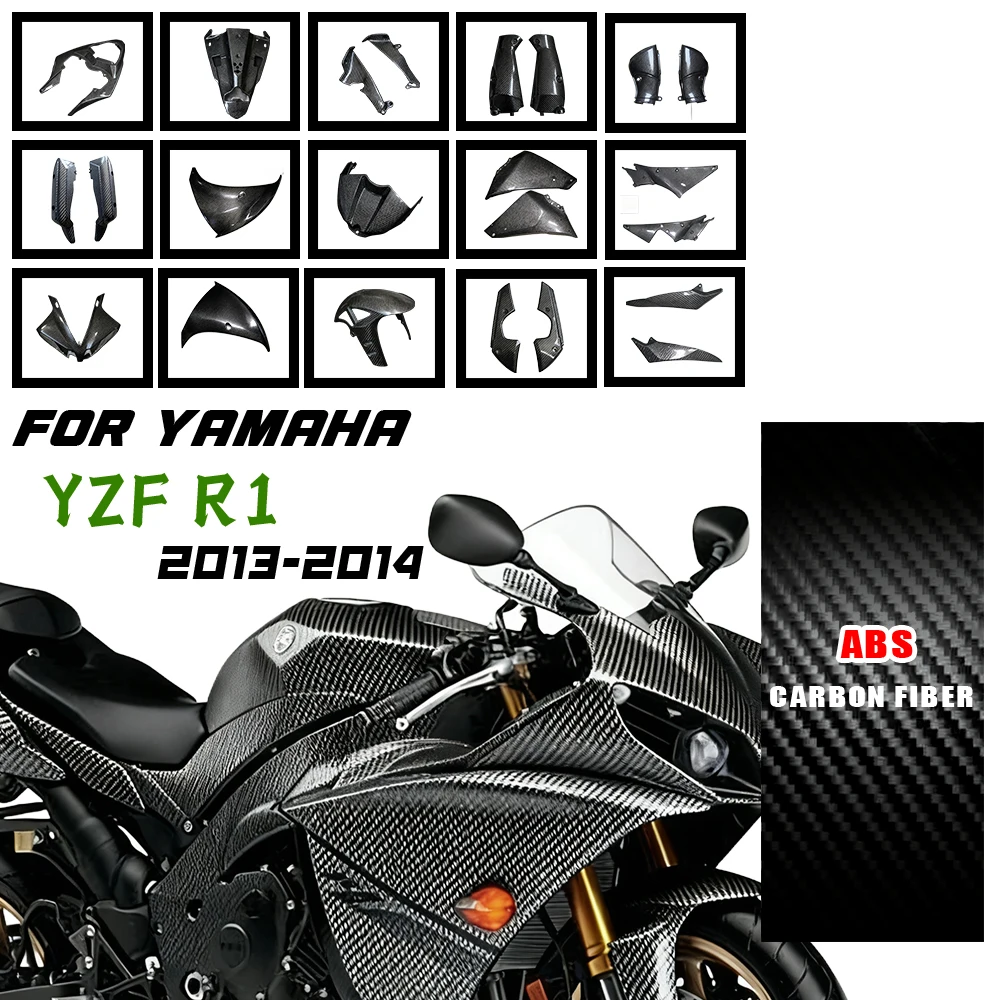 ABS Plastic Carbon Fiber Color Motorcycle Fairing Panel Cowling for Yamaha YZFR1 2013-2014 Bodywork Set Side Front Rear Cover