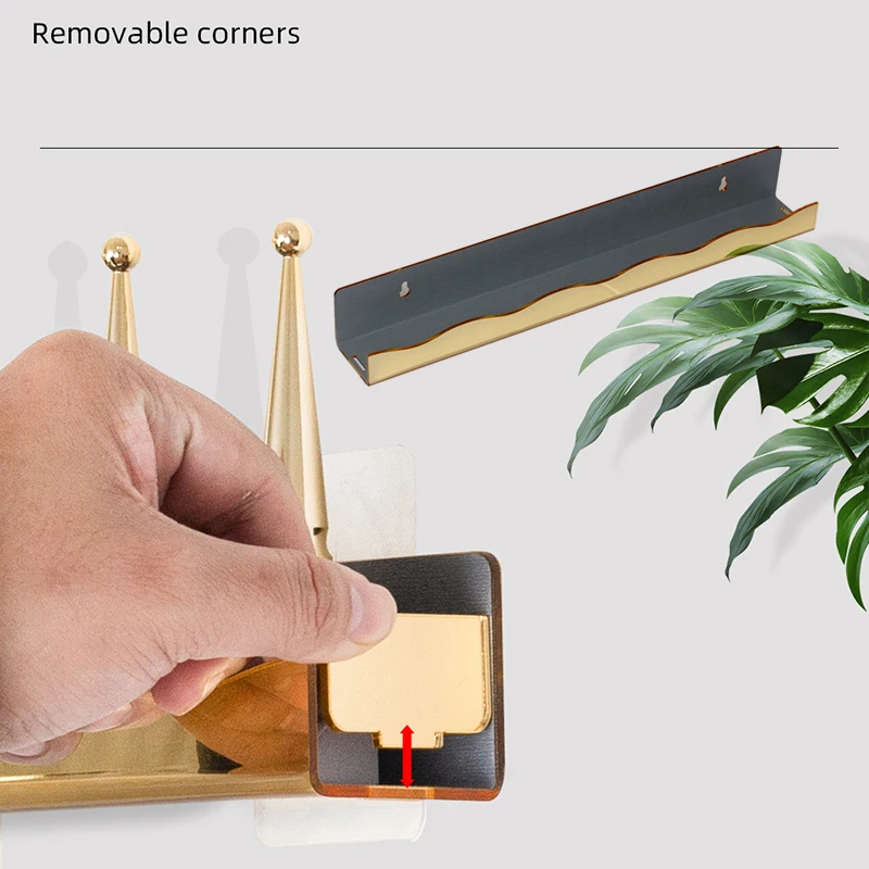 

1pcs Nail Tool Nail Polish Display Rack Acrylic Gold Silver Storage Holder Nail Tools Wall Mount Lipstick Cosmetics Organizer