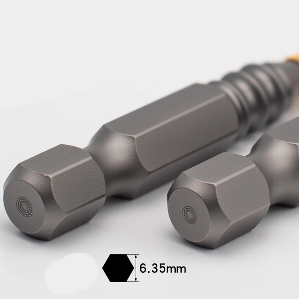 65mm 100mm Screwdriver Bits for Cordless Drills and Manual Drivers Hexagonal 6.35mm Shank with Magnetic Screw Holding