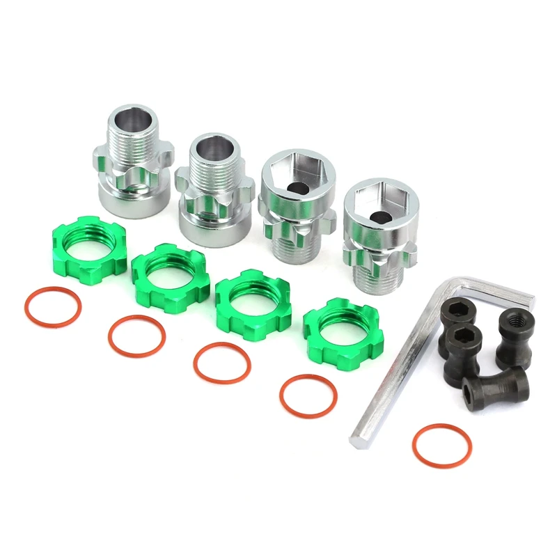 For Traxxas Slash2wd Rustler Stampede Bandit 4WD 12 To 17Mm Combiner, Toy Car Upgrade Kit Replacement Green